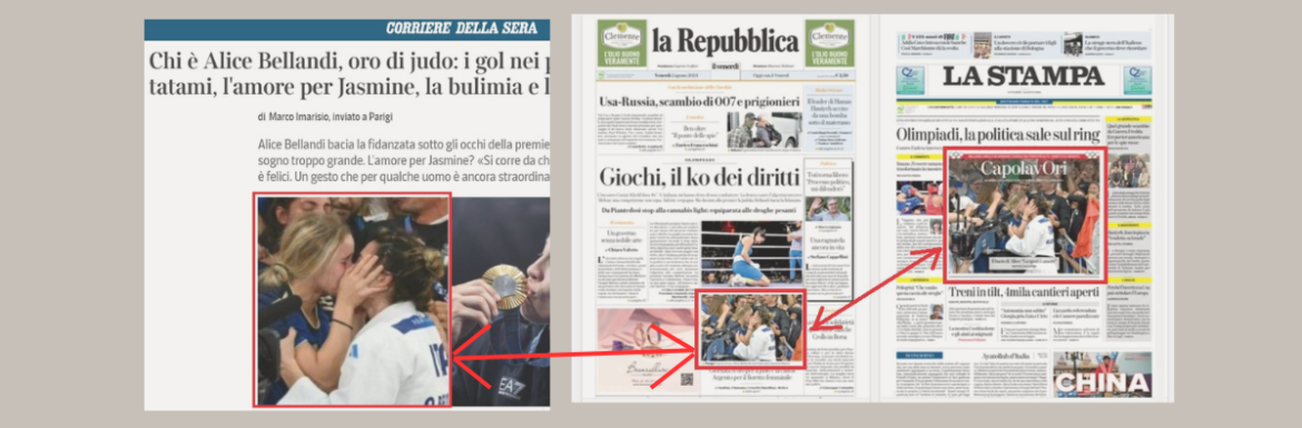 Olimpiadi, i media mainstream esaltano il bacio saffico. Chissà perché