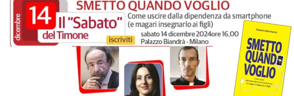 Sabato del Timone 14 dicembre: “Smetto quando voglio”