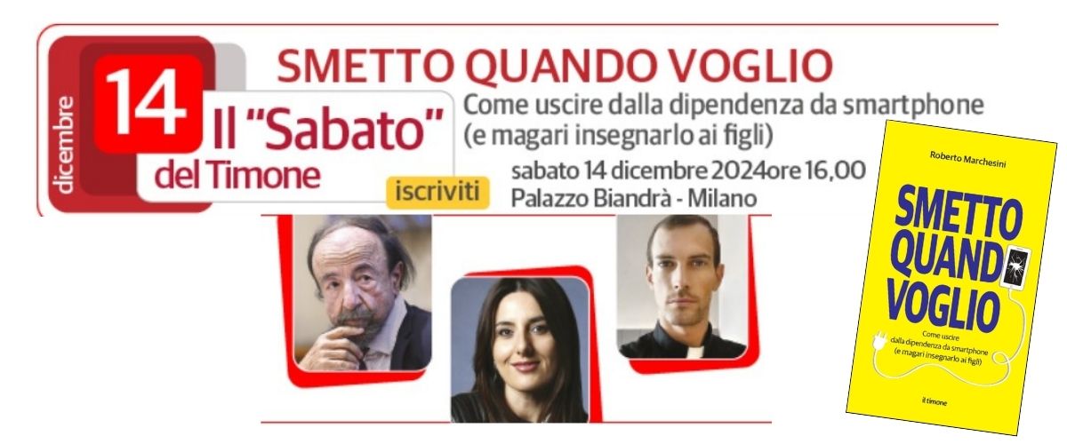 Sabato del Timone 14 dicembre: “Smetto quando voglio”